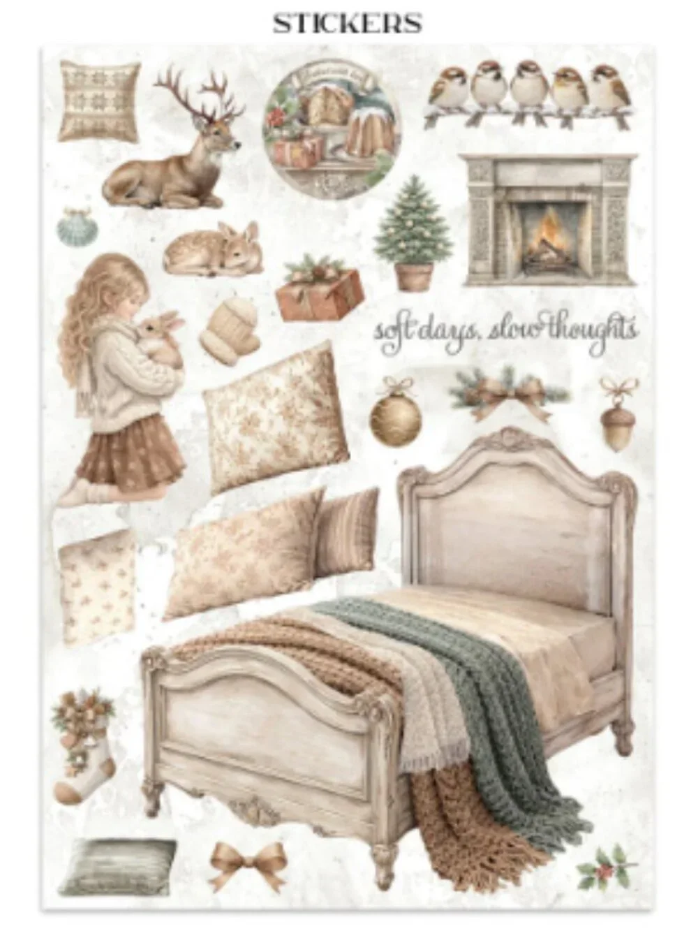 Stamperia White Christmas Collection Junk Journal Book NWT New Release